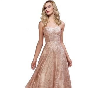 Glitter Illusion formal gown evening prom dress